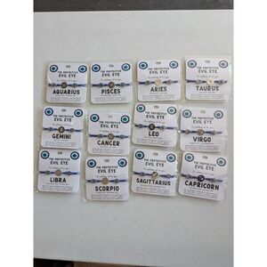 Zodiac Evil Eye Bracelet Unisex OS‎ Blue NWT 12pc Set {one of each symbol}